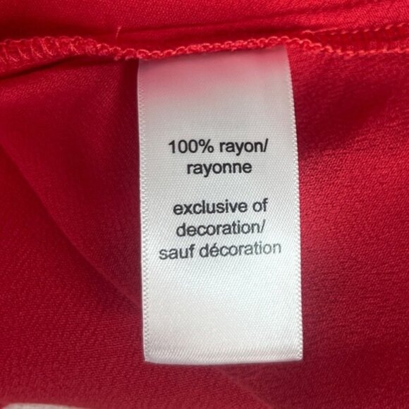 Maurices Flutter Sleeve Top Womens Small Red New WOT Embroidered Details - Picture 6 of 7